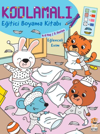 Kodlamalı Eğitici Boyama Kitabı - Eğlenceli Evim